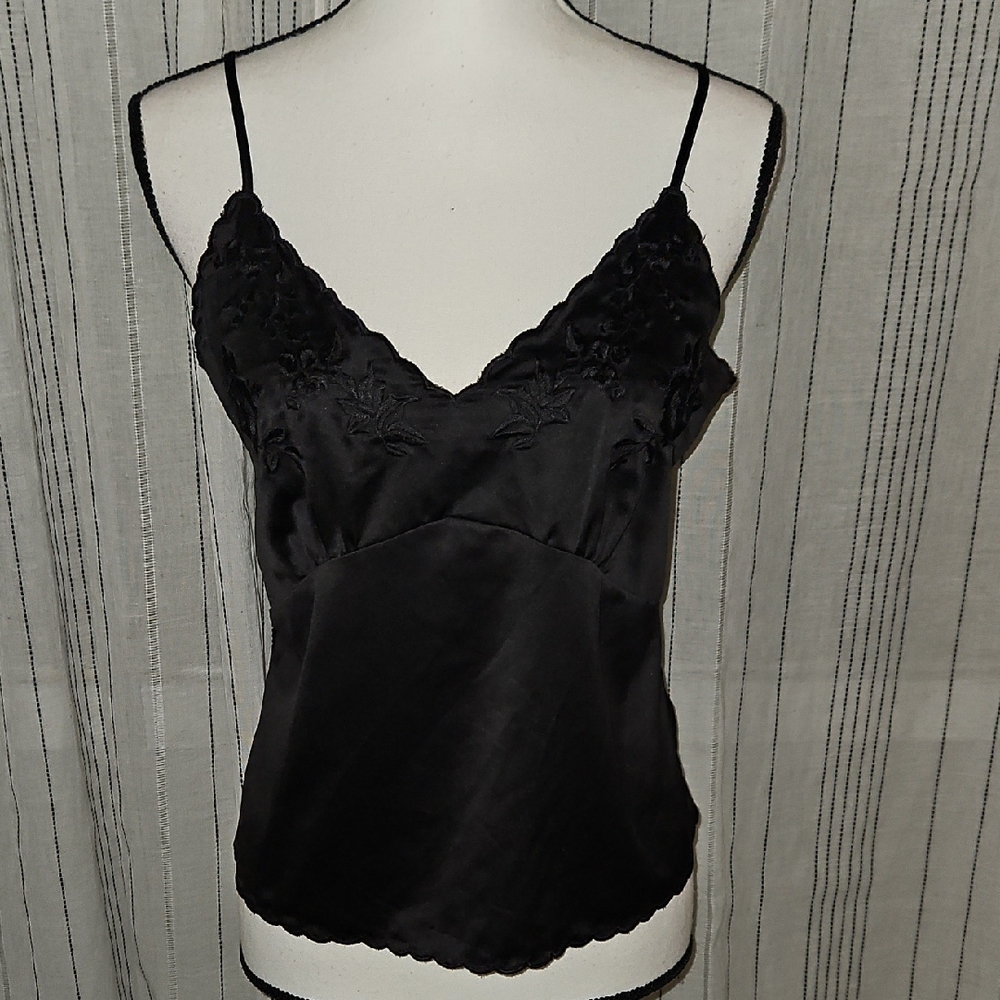 Zara  Black Satin Camisole